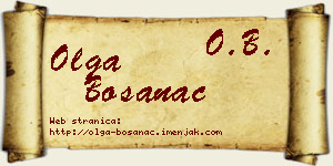 Olga Bosanac vizit kartica